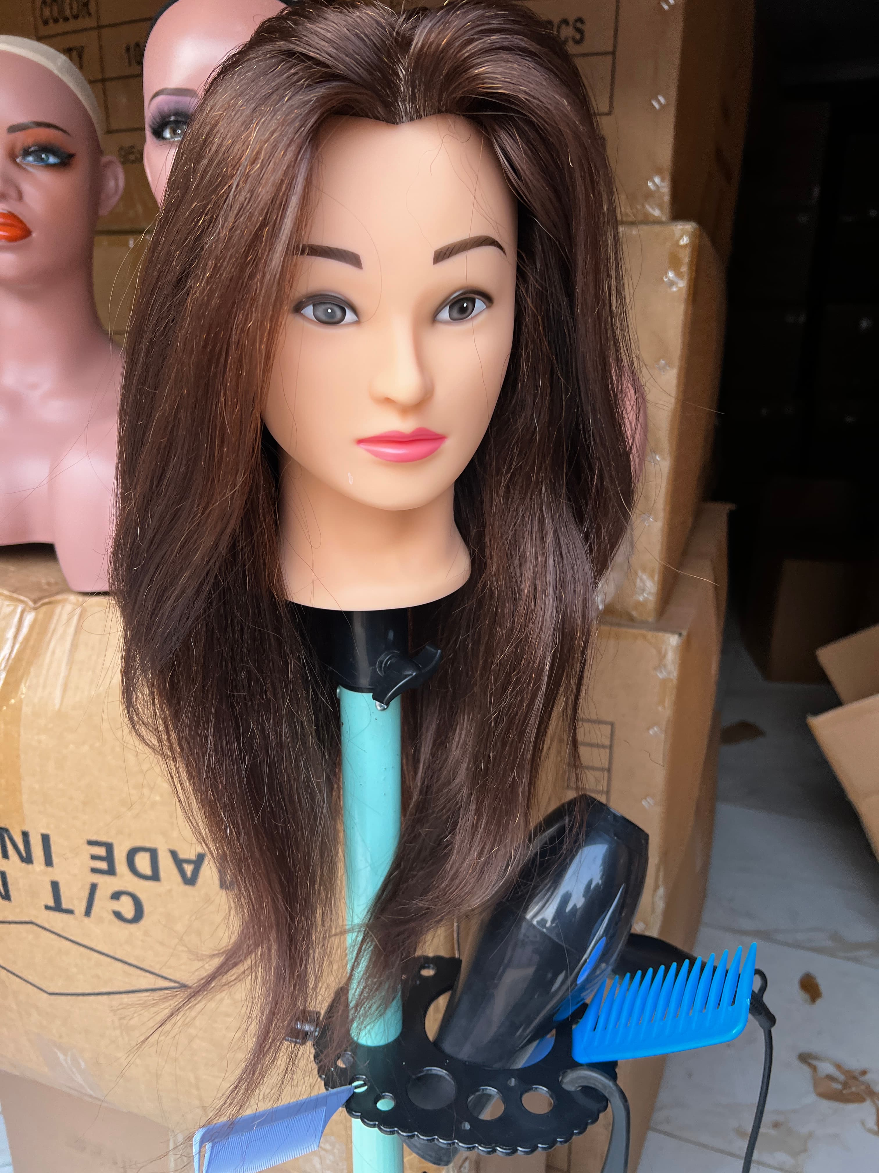 Human Hair Training Mannequin